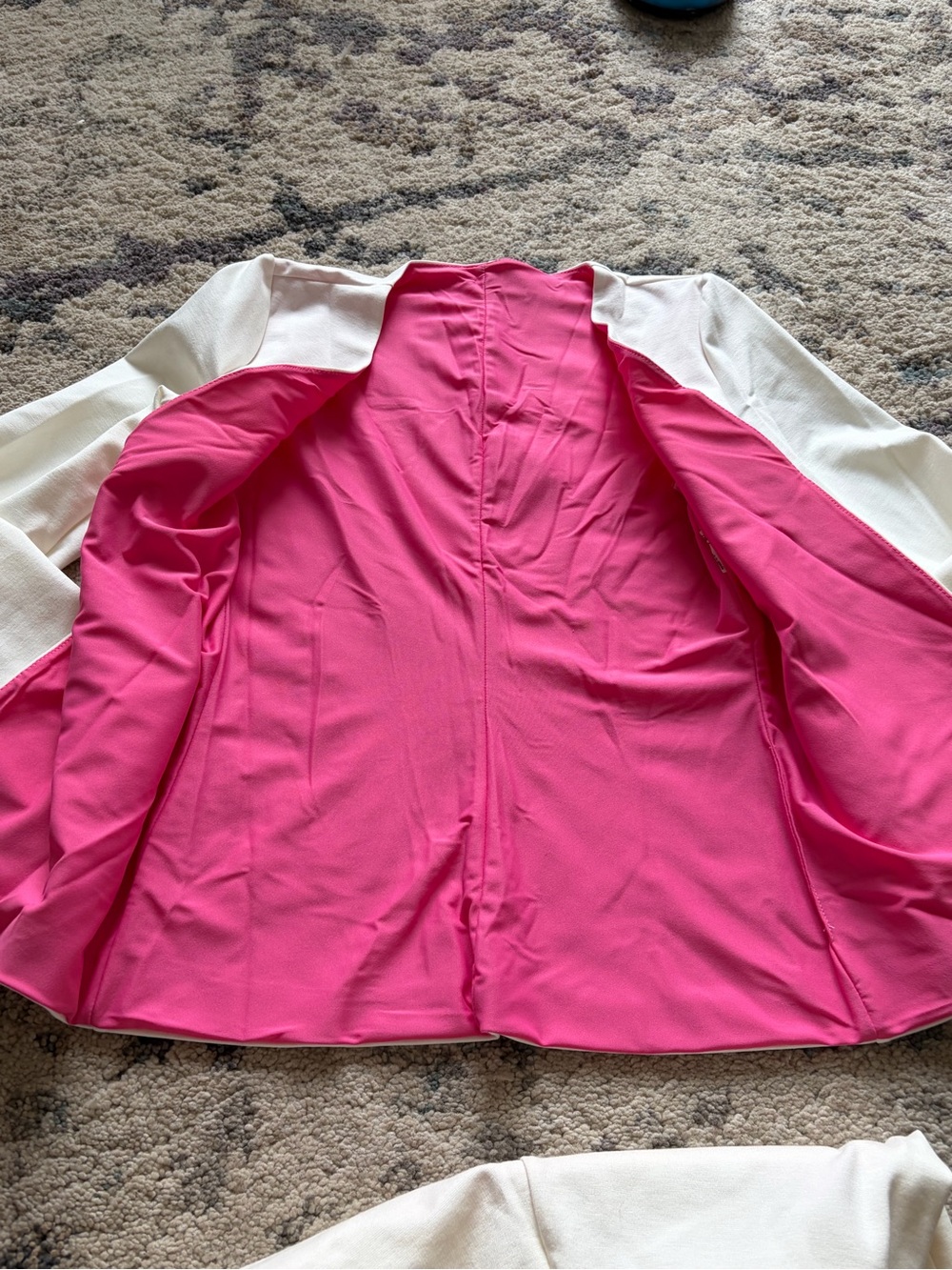 Custom On The Dance Floor Boutique Pink and White Suit Blazer Dance Costume - Picture 7 of 10